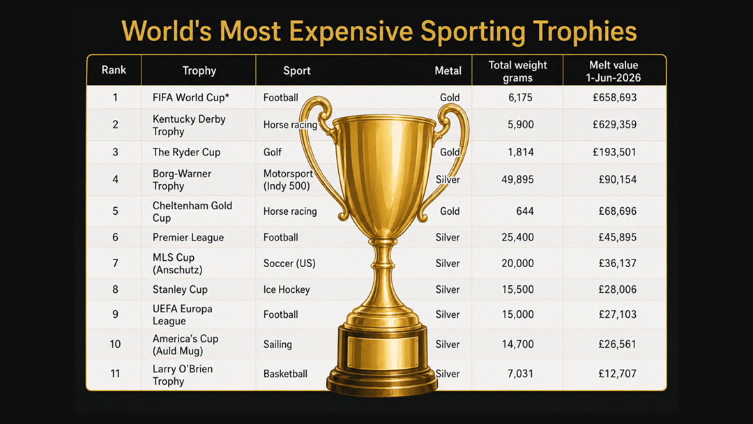 World's most expensive sports trophies