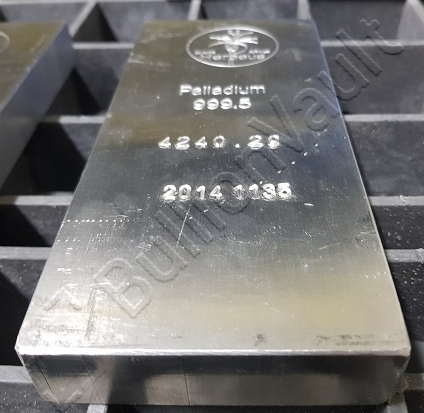 Palladium Good Delivery bar traded on the wholesale market and available to buy and sell on BullionVault